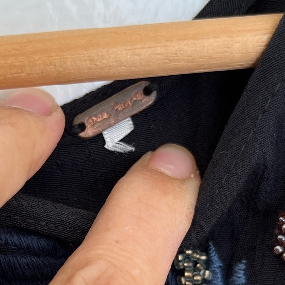 Free People Sleeveless Embroidered Blouse with Tassels - Picture 4 of 6